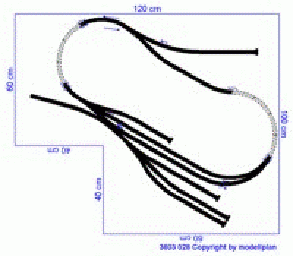 minitrix N Gleisplan 120 x100 cm